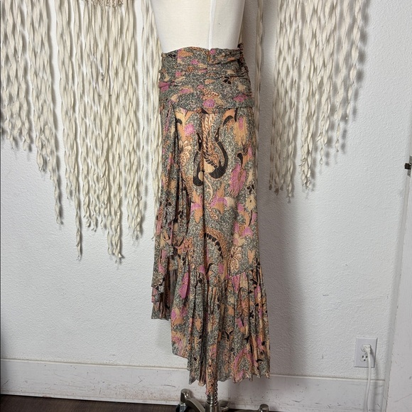 Ulla Johnson Ailie Cotton Silk Blend Metallic Skirt Size 2 - Picture 7 of 15